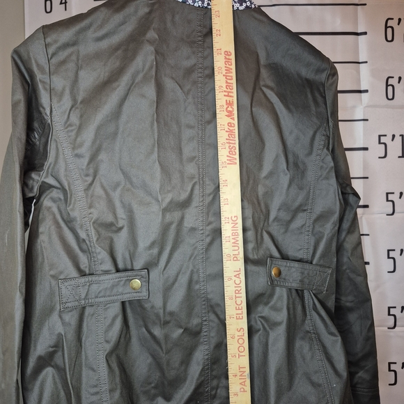 J. Crew Olive Green Jacket with Brown Collar - Picture 13 of 14
